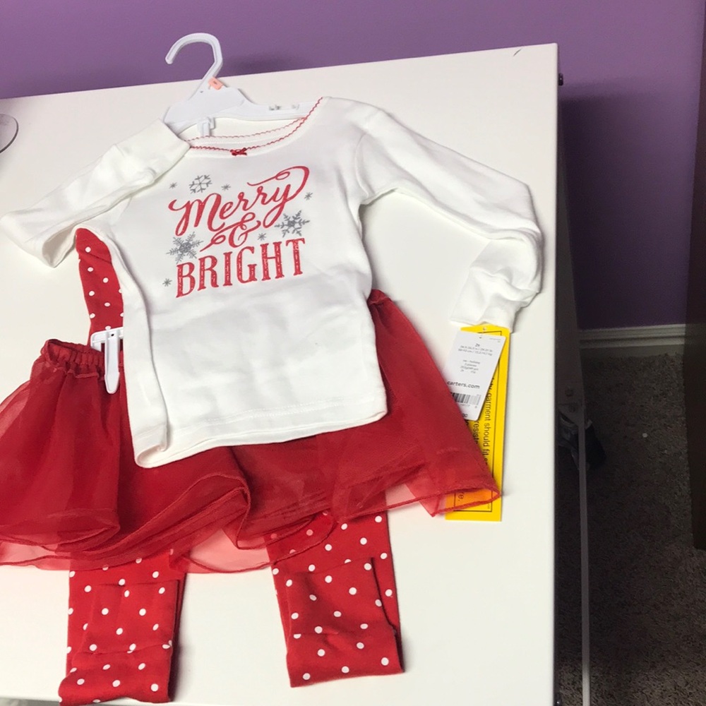 Carter’s Christmas Pajamas Girl Size 2T